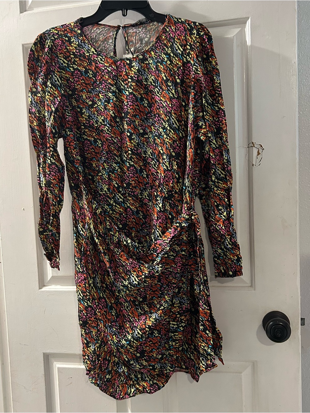 Women's Multicolor Floral Long-Sleeve Dress